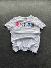 Opium Punk Diesel Womens White T Shirt Top Logo Sexy S Size