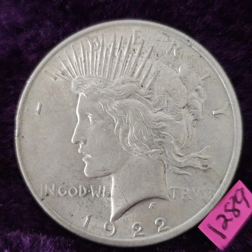 🚚🔥NO RESERVE XF-AU👀🔥1922 Peace Dollar RAW DETAILS Circulated 90% Silver 1289