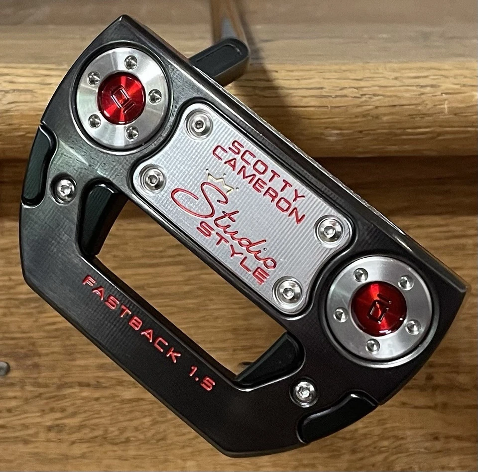 Scotty Cameron Studio Style Fastback 1.5 Putter - LH - New - Xtreme Dark - RED - Image 2 of 4