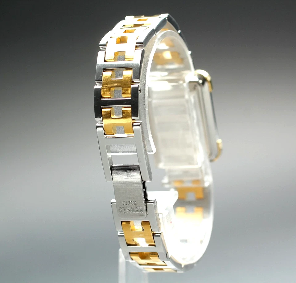 [Casi COMO NUEVO] Reloj Mujer Hermes Croisiere Vintage 23mm Oro Blanco Romano Cuarzo Foto 4 de 4