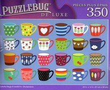 Colorful Mugs - 350 Pieces Jigsaw Deluxe Puzzle