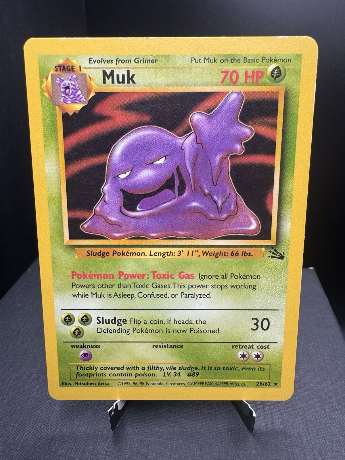 Pokemon TCG WOTC Fossil Muk 28/62 Non Holo Rare Unlimited LP
