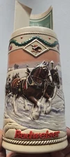 vintage budweiser beer steins " American homestead " 1996 with Papers