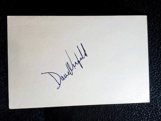 DAVE WINFIELD NEW YORK YANKEES HOFer AUTOGRAPHED 3X5 INDEX CARD