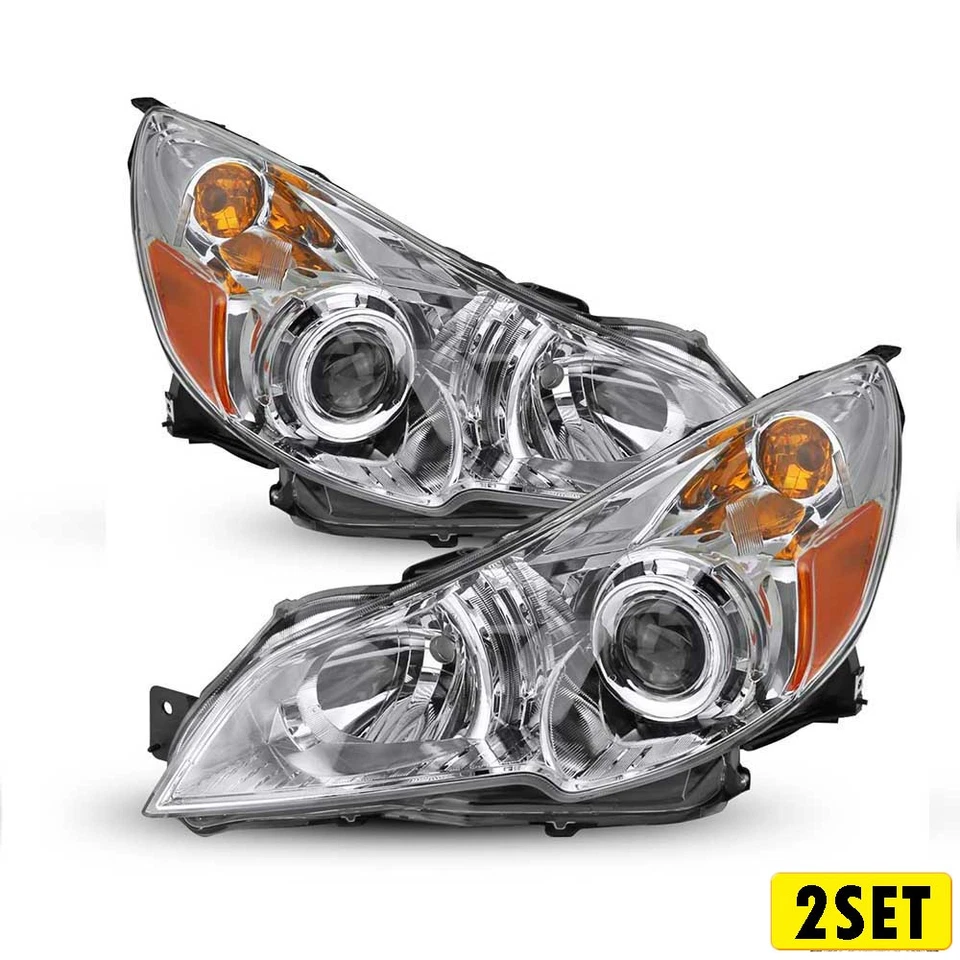 For 2010-14 Subaru Outback Legacy Clear Amber Projector Headlights Lamps Sets H Foto 2 de 4