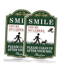 Clean Up After Your Dog Sign 2 Pack, 12 x 18 inches Rust Free .040 Aluminum