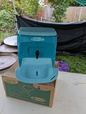 Teal Handeman Portable Hand Wash Sink Non-Electric Used Good Condition