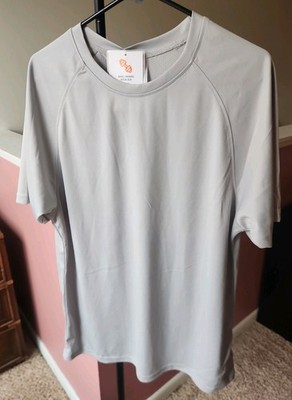 EG-PRO E148 Basic Men s Performance Tee Mesh Back Quick-Dry Gray Size Large