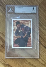 1988 Panini Smash Hits Collection LL COOL J Rookie Card BGS 5 RC GOAT
