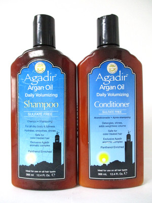 AGADIR ARGAN OIL DAILY VOLUMIZING SHAMPOO & CONDITIONER 12.4 OZ (scuffed labels)