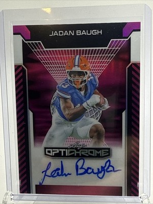 2025 Leaf Optichrome Pink Prism #BA-JB1, JADAN BAUGH RC Auto /8, Florida Gators