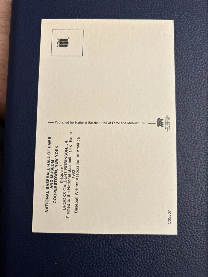 Brooks Robinson Signed Gold Hall Of Fame Postcard - Baltimore Orioles - Image 2 of 2