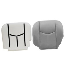 2PCS Gray 922 Driver Side Bottom Microfiber Leather Seat Cover  Seat Foam Cu...