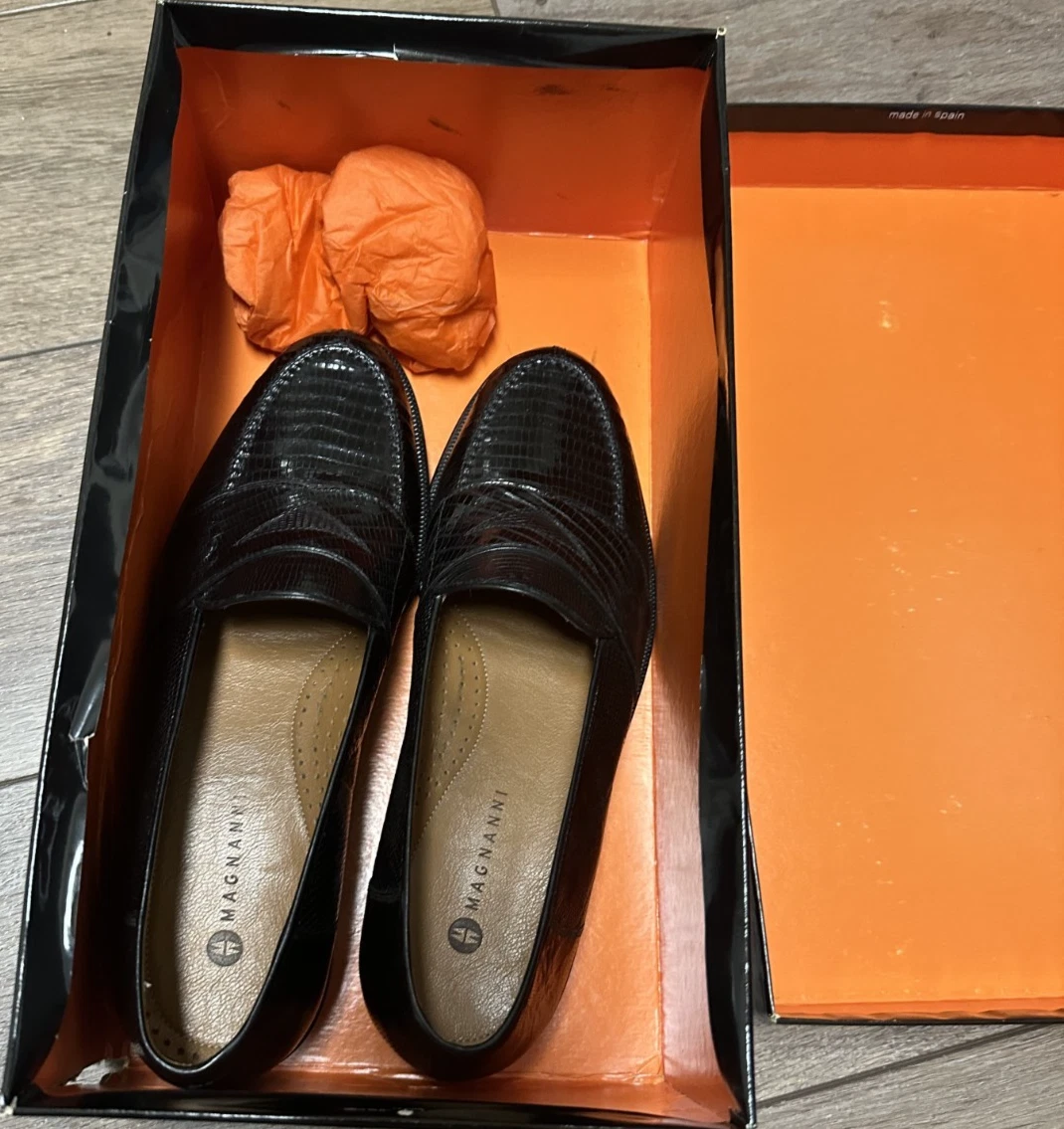 Magnanni “TALAZ” Black Pebbled Leather Penny Loafer Mens Size 8 EU 41 Magnanni Black Dress Shoes for Men for sale | eBay main image 4