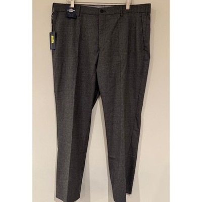 Hart Schaffner Marx Gray Wool Flat Front Straight Fit Dress Pants 40x32 NWT