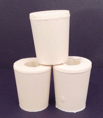 #ad 1 X Drilled Rubber Stopper #2 Set of 3 $7.95