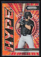2024 Panini Prizm #17 Tommy Troy Hype Orange Pulsar Prizms #/399