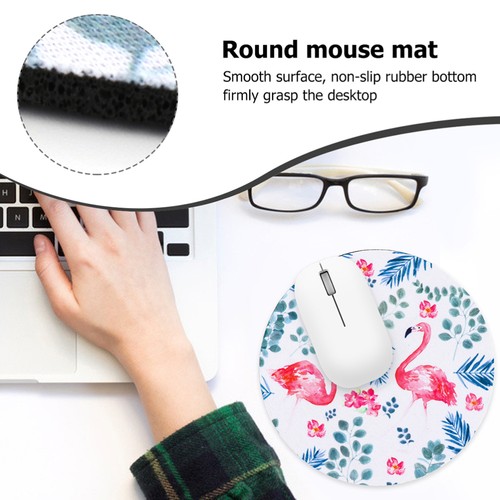 3 Pcs Non-slip Mouse Pad Girl Student Flamingo Round Mousepad Pads - 第 3/10 張圖片