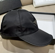 Prada Black Nylon baseball cap M size - Classics logo design | adjustable size