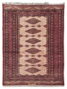 Rare Hand knotted Vintage Pakistani Bokhara Jhaldar Wool Area Rug 5 x 3 Ft