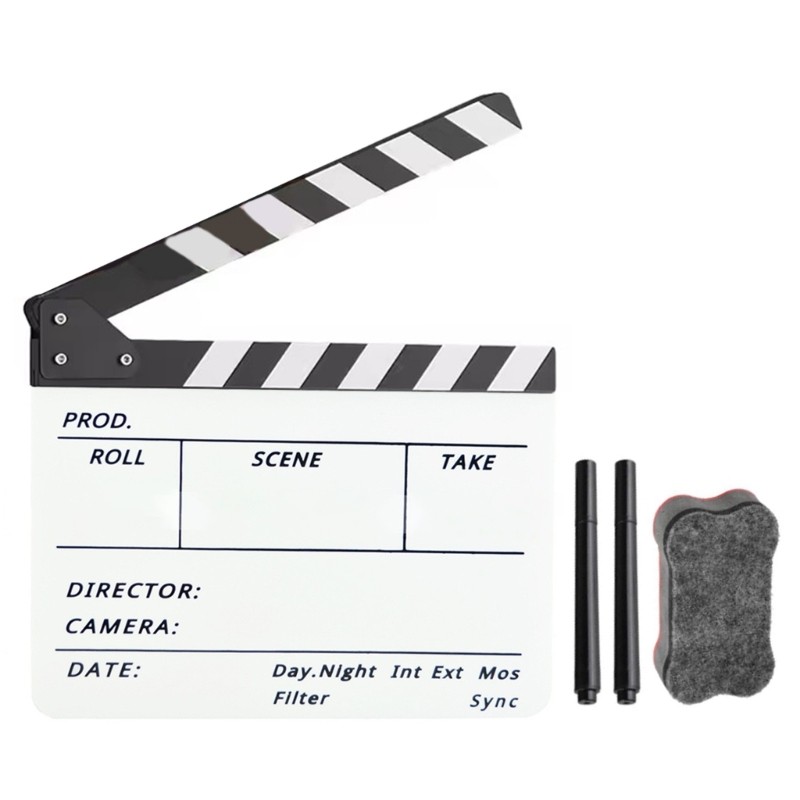 Mini Acrylic Clapper Board Film Movie Clapperboard for Creative Video ...