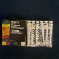 Golden Heavy Body Acrylic Paint Introductory Set of 6 Assorted Color Tubes