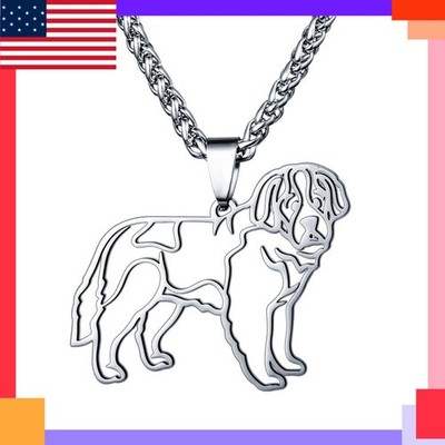 Stainless Steel St Bernard Dog Bernhardshund Bernhardiner Alpine Mastiff Pendant