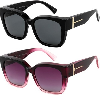 56-18-150, 2 Pack: Color: Black Frame Grey Lens, Purple Gradient With...