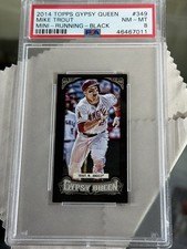 2014 Topps Gypsy Queen Mike Trout Mini Running Black /199 Angels #349