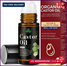 Organic Castor Oil Roll on-100 Pure Cold Pressed Organic Castor Oil for Face