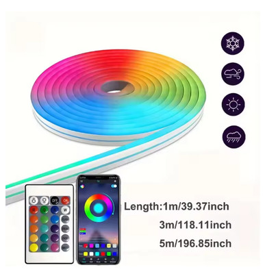 Smart RGB Neon LED Strip WiFi Alexa Compatible Tuya App Light