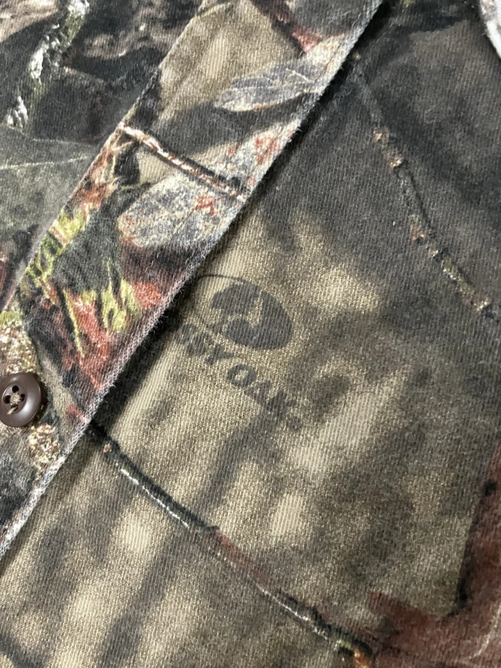 Men’s Cabelas Size XL Mossy Oak Camo Long Sleeve Heavy Button Up Shirt Hunting - Image 3 of 4