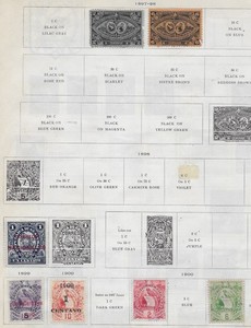 7 Guatemala Stamps from Quality Old Antique Album 1897-1900