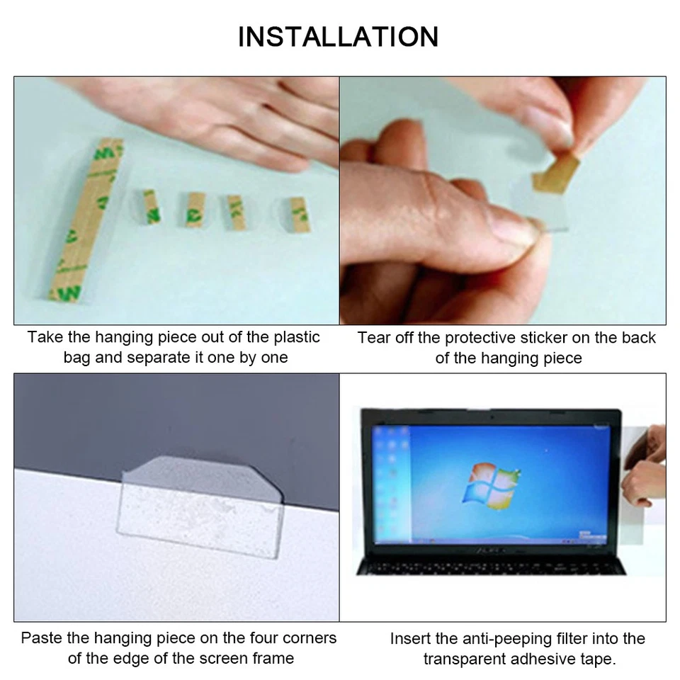 Screen Protector AntiPeep Film Filter 16:9 12.1in Individual Protection For - Image 3 of 4