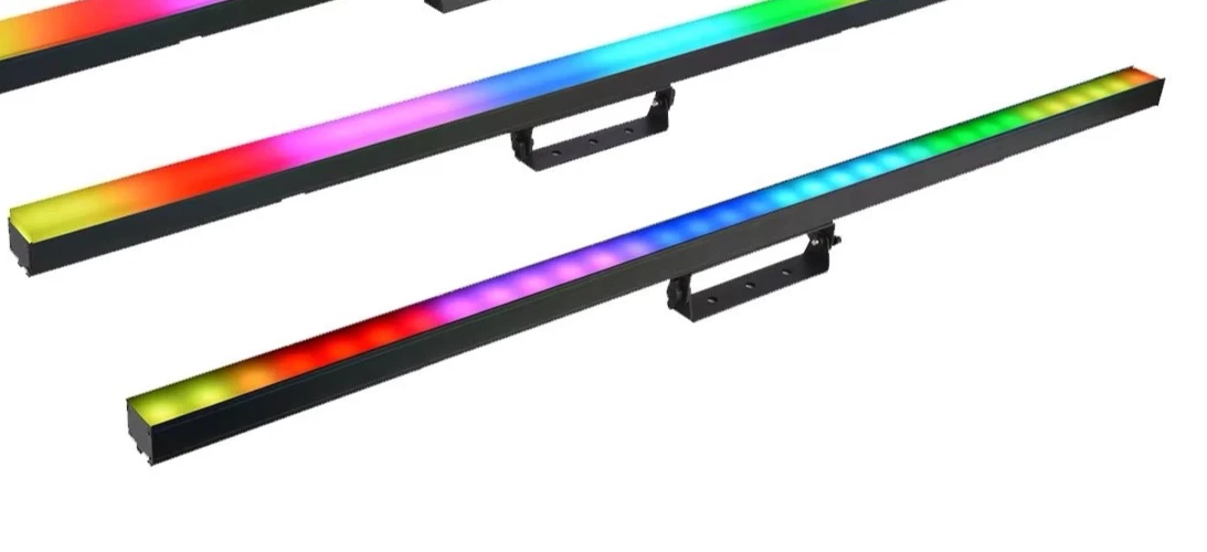 8 piezas x Tiras de luz de píxeles RGB con controlador DMX-Luces dj con controlador