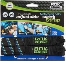 Rok Straps verstellbare Motorrad Gep&auml;ckgurte 1500mm 60" 2er Pack - schwarz/blau