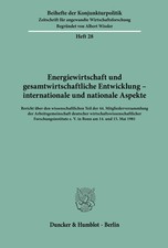 Energiewirtschaft und gesamtwirtschaftliche E...