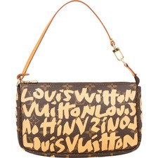 Louis Vuitton Limited Monogram Graffiti Pochette Aessoires Handbag Tasche