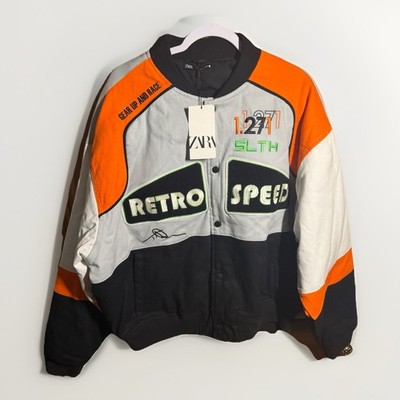ZARA Retro Speed Color Block Jacket Sz L NWT!!