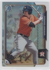 2015 Bowman Chrome Prospects Refractor 9/499 Conrad Gregor #BCP55 b4y