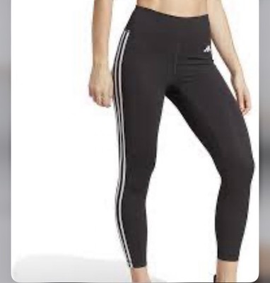 Adidas Optime Essentials 3-Stripes 7/8 Leggings- black/ women s size XL NWT