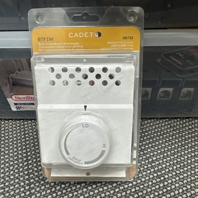 Cadet BTF1W Single Pole, Line Voltage Baseboard Thermostat - White (08732)