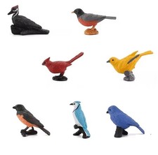 7pcs Bird Set Wild Animal Figure Toy PVC Doll Small Figurine Birthday Gifts