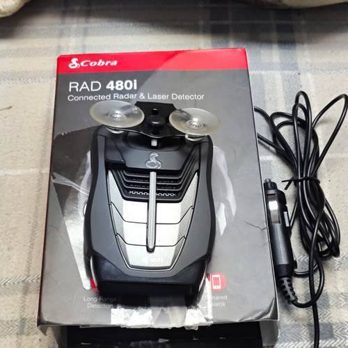 Cobra RAD 480i Connected Radar & Laser Detector w/ Mute Mode, Audio/Visual