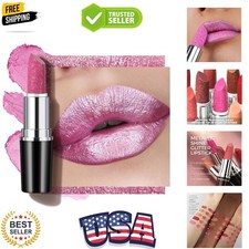 Glitter Bright Pink Lipstick,High Impact Lipc...