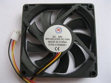 1 pcs Brushless DC Cooling Fan 9 Blade 24V 8015S 80x80x15mm 3wire Sleeve Bearing