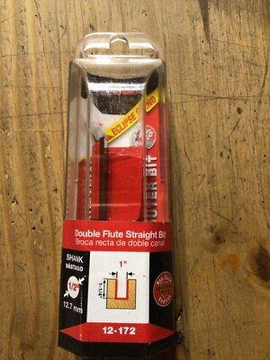 New Freud 12-172 Carbide Double Flute Straight Router Bit 1 Dia. x 1-1/4 H in.