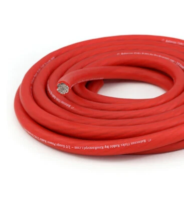 KnuKonceptz Kolossus Flex 1/0 Gauge Red OFC Power Ground Battery Wire Copper 5M