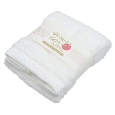 Imabari Face Towel 100% Cotton Harmony Type 13inch x 33inch White Organic Cotton