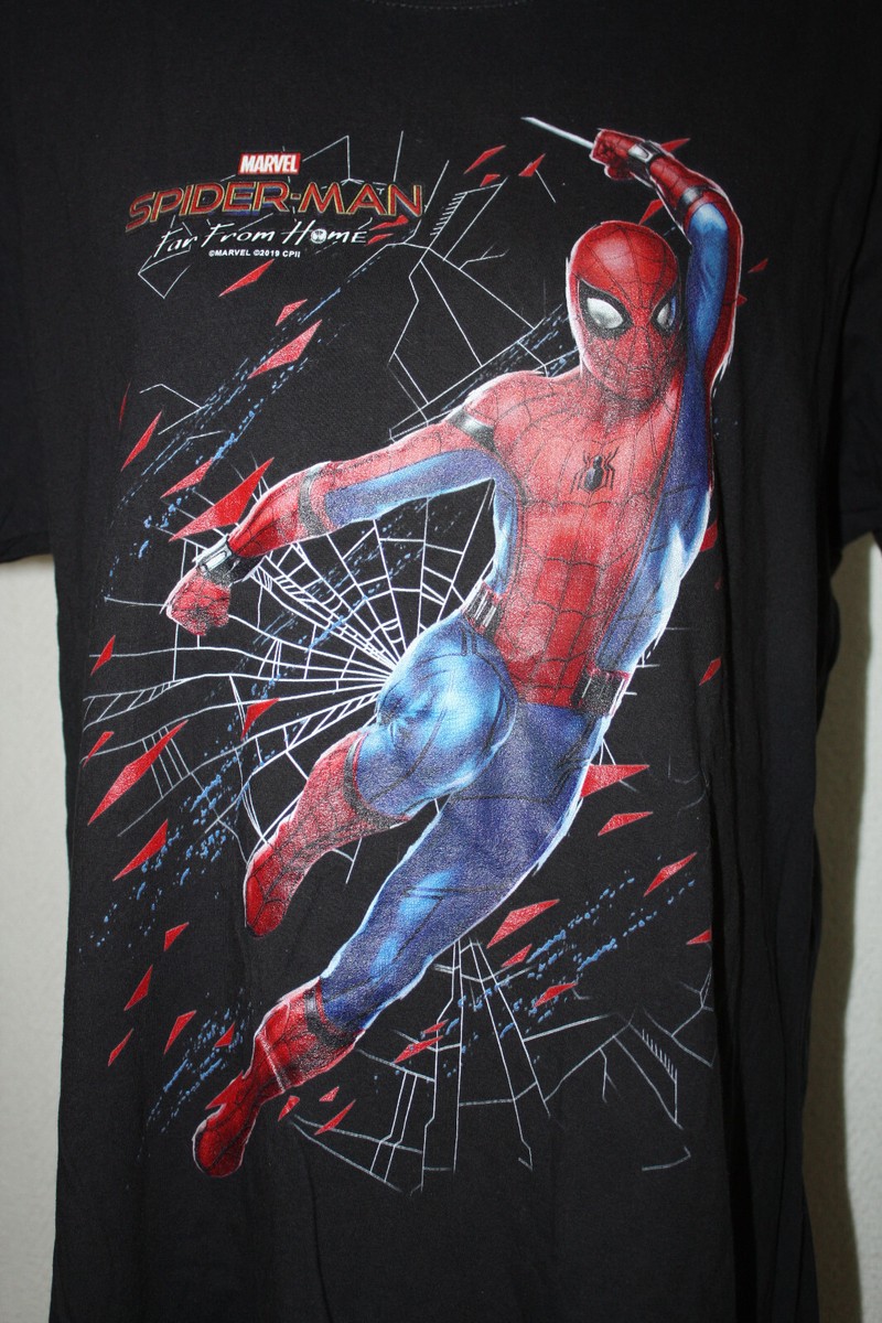 NWOT Marvel Womens 2XL Black Spider-man Far From Home T Shirt | eBay